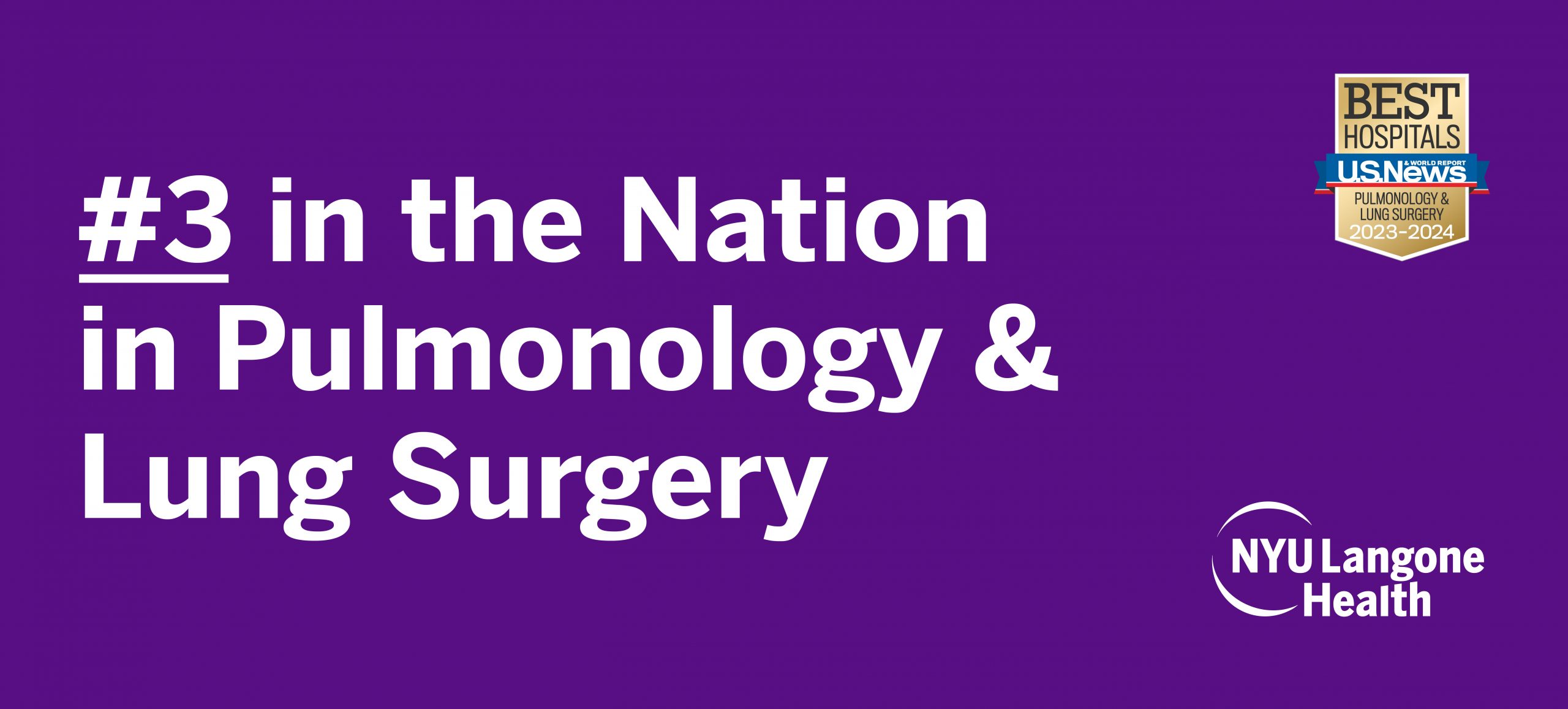 #3 in the Nation in Pulmonology & Lung Surgery 2023