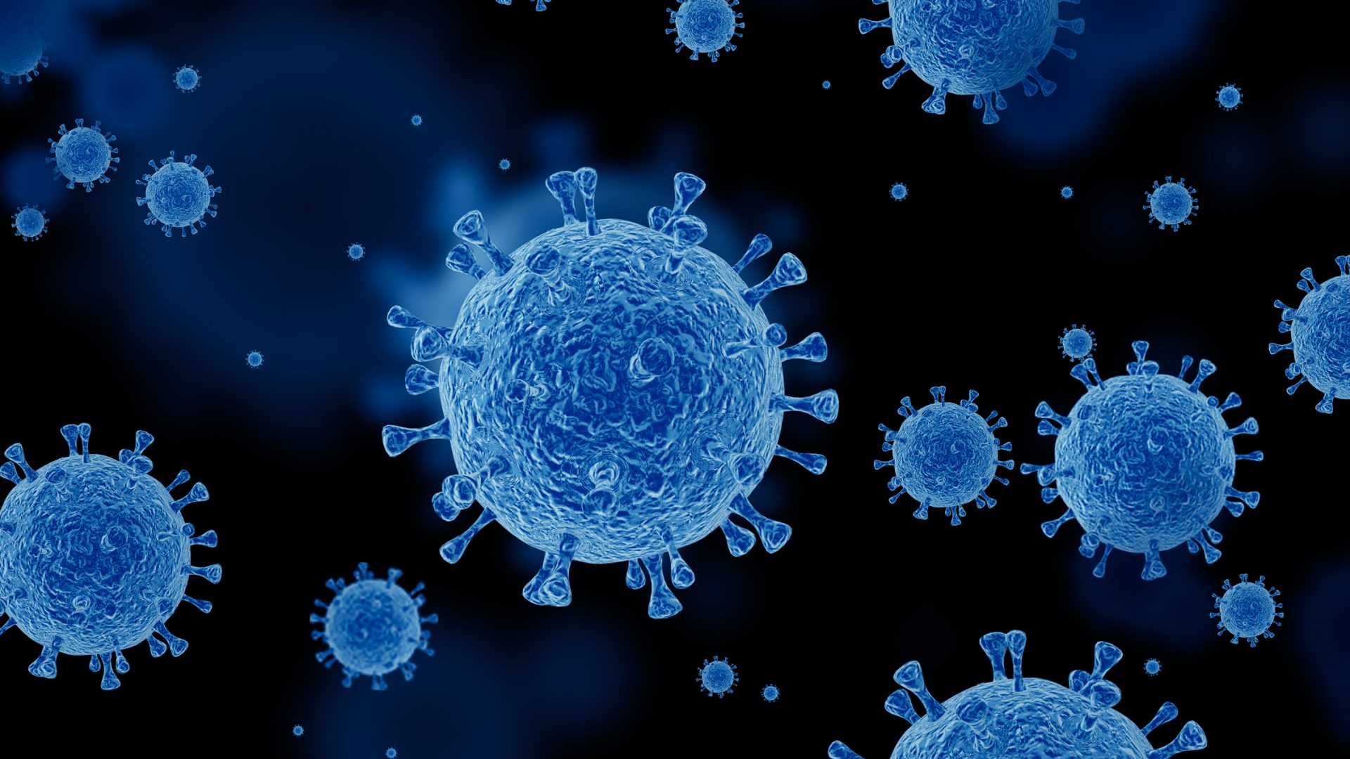 Illustration of coronavirus cells